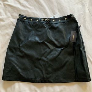 NWT Mini leather black skirt, size 29 / M